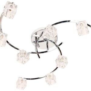 Φωτιστικό μοντέρνο οροφής Φ80Χ18 εκ. 9 Χ G9 χρ. χρώμιο με γυαλιά