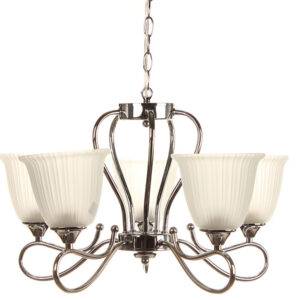 Φωτιστικό κρεμαστό 5 Χ E27 Φ56Χ32 εκ. χρώμιο με γυαλιά