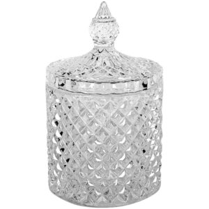 Φοντανιέρα γυάλινη Φ8,5Χ14,3 εκ. με καπάκι