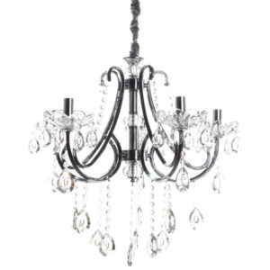 Φωτιστικό κρεμαστό 5 Χ Ε14 Φ60Χ55 εκ. χρώμιο με κρύσταλλα