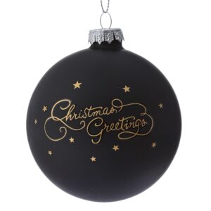 ΜΑΥΡΗ ΓΥΑΛΙΝΗ ΜΠΑΛΛΑ 8ΕΚ ΣΕΤ 6 CHRISTMAS GREETINGS