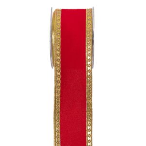 ΚΟΡΔ.FLAT VELVET LONETA  FOIL 6,7cmX4,5m KOKK-ΧΡΥΣΟ