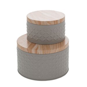 ΣΕΤ 2 ΓΚΡΙ ΜΕΤΑΛΛΙΚΑ ΚΟΥΤΙΑ 14x8EK 10x6EK