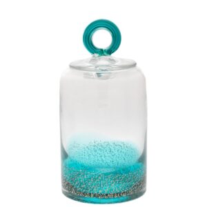 ΓΥΑΛΙΝΟ ΔΙΑΦΑΝΟ-ΤΥΡΚΟΥΑΖ ΒΑΖΟ ΜΕ ΚΑΠΑΚΙ Φ12Χ22.5ΕΚ