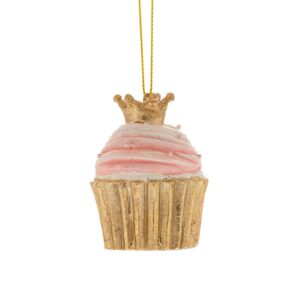 ΡΟΖ ΧΡΥΣΟ ΠΟΛΥΡΕΖΙΝ CUPCAKE ΚΡΕΜΑΣΤΟ ΣΤΟΛΙΔΙ 4.5Χ4.5Χ6.5ΕΚ