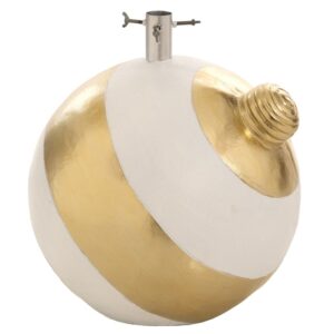 ΛΕΥΚΗ ΧΡΥΣΗ ΚΕΡΑΜΙΚΗ ΒΑΣΗ ΔΕΝΤΡΟΥ ΣΕ ΣΧΗΜΑ ΜΠΑΛΑ 42Χ42Χ44 ΕΚ