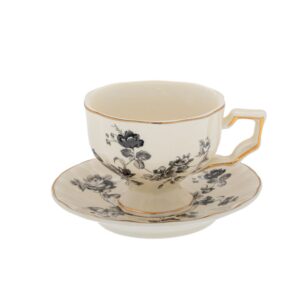 ΛΕΥΚΟ ΚΕΡΑΜΙΚΟ ΦΛΥΤΖΑΝΙ ΜΕ ΠΙΑΤΑΚΙ ΜΕ ΓΚΡΙ ΛΟΥΛΟΥΔΙΑ 90ml.