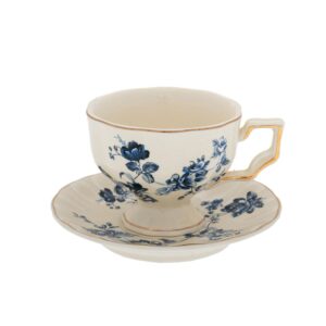 ΛΕΥΚΟ ΚΕΡΑΜΙΚΟ ΦΛΥΤΖΑΝΙ ΜΕ ΠΙΑΤΑΚΙ ΜΕ ΜΠΛΕ ΛΟΥΛΟΥΔΙΑ 80ml.