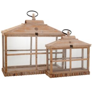 ΣΕΤ 2 ΦΑΝΑΡΙ ΑΝΟΙΧΤΟ ΚΑΦΕ ΞΥΛΙΝΟ ΟΡΘΟΓΩΝΙΟ 62Χ22Χ66 42Χ16Χ48,5ΕΚ