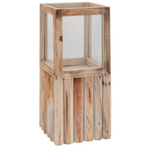 ΑΝΟΙΧΤΟ ΚΑΦΕ ΞΥΛΙΝΟ ΦΑΝΑΡΙ ΔΑΠΕΔΟΥ 14,5Χ14,5Χ31,5ΕΚ