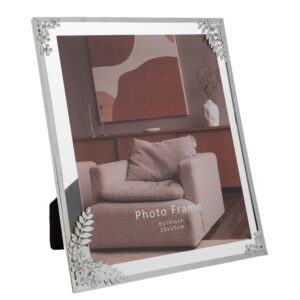 ΑΣΗΜΙ ΜΕΤΑΛΛΙΚΗ ΚΟΡΝΙΖΑ 20Χ25 ΕΚ ΜΕ ΣΧΕΔΙΟ ΛΟΥΛΟΥΔΙ ΣΤΙΣ ΓΩΝΙΕΣ