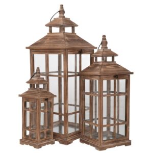 ΣΕΤ 3 ΚΑΦΕ ΞΥΛΙΝΟ ΦΑΝΑΡΙ 31,5Χ31,5Χ81,5 23Χ23Χ63,5 15,5Χ15,5Χ45ΕΚ