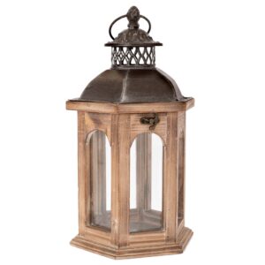 ΚΑΦΕ ΕΞΑΓΩΝΟ ΦΑΝΑΡΙ ΜΕ ΜΑΥΡΗ ΜΕΤΑΛΛΙΚΗ ΟΡΟΦΗ 19Χ16,5Χ33,5ΕΚ