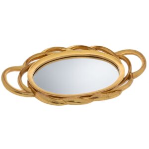 ΧΡΥΣΟΣ ΜΠΡΟΝΖΕ ΠΟΛΥΡΕΖΙΝ ΔΙΣΚΟΣ ΜΕ ΕΠΙΦΑΝΕΙΑ ΚΑΘΡΕΦΤΗ ΚΑΙ ΣΧΕΔΙΑ ΚΥΚΛΟΥΣ 48,5Χ28Χ5ΕΚ