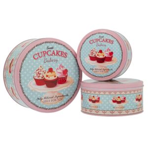 ΣΕΤ 3 ΜΕΤΑΛΛΙΚΑ ΣΤΡΟΓΓΥΛΑ ΚΟΥΤΙΑ ΜΕ ΣΧΕΔΙΑ ΓΛΥΚΩΝ Φ20Χ9 Φ17Χ8 Φ13,5Χ7ΕΚ