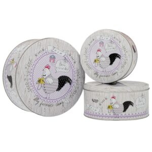 ΣΕΤ 3 ΠΑΣΧΑΛΙΝΑ ΣΤΡΟΓΓΥΛΑ ΜΕΤΑΛΛΙΚΑ ΚΟΥΤΙΑ Φ20Χ9 Φ17Χ8 Φ13,5Χ7ΕΚ