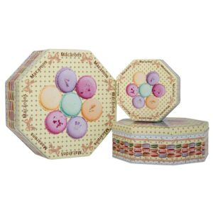 ΣΕΤ 3 ΕΞΑΓΩΝΑ ΜΕΤΑΛΛΙΚΑ ΚΟΥΤΙΑ ΜΕ ΣΧΕΔΙΑ ΜΑΚΑΡΟΝ 21Χ8 19Χ7 13Χ4,5ΕΚ