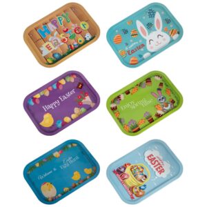 ΠΟΛΥΧΡΩΜΟΙ ΜΕΤΑΛΛΙΚΟΙ ΔΙΣΚΟΙ ΟΡΘΟΓΩΝΙΟΙ ΜΕ ΠΑΣΧΑΛΙΝΑ 6ΣΧΕΔΙΑ 29Χ40ΕΚ