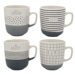 ΑΣΠΡΟΜΑΥΡΗ ΚΕΡΑΜΙΚΗ ΚΟΥΠΑ 370ML 4 ΣΧΕΔΙΑ