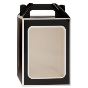 ΜΑΥΡΟ ΧΑΡΤΙΝΟ ΚΟΥΤΙ ΜΕ ΠΑΡΑΘΥΡΟ 25Χ18Χ13ΕΚ