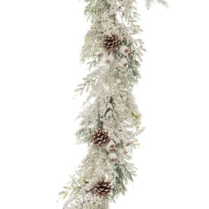 ΧΙΟΝΙΣΜΕΝΗ ΓΙΡΛΑΝΤΑ ΜΕ ΛΕΥΚΑ BERRIES ΚΑΙ ΚΟΥΚΟΥΝΑΡΙΑ 180ΕΚ