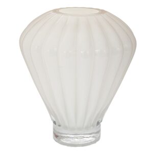 ΛΕΥΚΟ ΓΥΑΛΙΝΟ ΒΑΖΟ ΜΕ ΣΧΗΜΑ ΑΕΡΟΣΤΑΤΟ Φ23Χ30ΕΚ