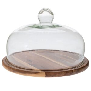 ΞΥΛΙΝΟΣ ΣΤΡΟΓΓΥΛΟΣ ΔΙΣΚΟΣ ΣΕΡΒΙΡΙΣΜΑΤΟΣ ΜΕ ΓΥΑΛΙΝΟ ΚΑΠΑΚΙ Φ29Χ21ΕΚ