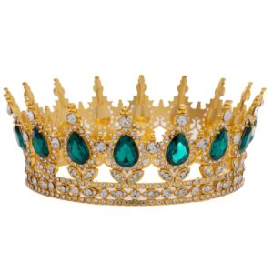 ΧΡΥΣΗ ΜΕΤΑΛΛΙΚΗ ΚΟΡΩΝΑ ΜΕ ΠΡΑΣΙΝΕΣ ΠΕΤΡΕΣ Φ12Χ5,5ΕΚ