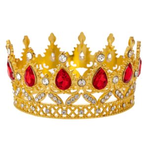 ΧΡΥΣΗ ΜΕΤΑΛΛΙΚΗ ΚΟΡΩΝΑ ΜΕ ΚΟΚΚΙΝΕΣ ΠΕΤΡΕΣ Φ9Χ4,5ΕΚ