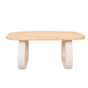 ΤΡΑΠΕΖΙ ΞΥΛΟ-MDF ΛΕΥΚΟ-ΦΥΣΙΚΟ 180x90x76cm