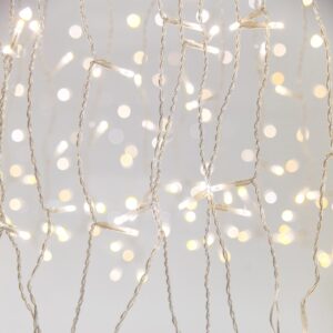 ΚOΥΡΤIΝA, 360 2CHIP LED 3mm, 31V ΜEΤAΣΧΗΜΑΤIΣΤΗ, 8 M/F & ΜΝΗΜΗ, 4 EΠEΚΤAΣEIΣ ΕΩΣ 3 SET, R.CONTROL (TIMER & DIMMER), ΔIAΦAΝO PVC ΚAΛΩΔIO, ΛΕΥΚΟ & ΘΕΡΜΟ ΛΕΥΚΟ LED (H200 x W200cm, 20 LINES x 18 LED), ΚAΛΩΔIO ΠAΡOΧΗΣ 3m, IP44