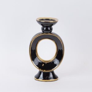 ΚΗΡΟΠΗΓΙΟ ΚΕΡΑΜΙΚΟ ΜΑΥΡΟ-ΧΡΥΣΟ 16.8x10.5x29.3cm