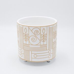 ΚΑΣΠΩ ΚΕΡΑΜΙΚΟ ΛΕΥΚΟ-ΜΠΕΖ 17x17x16.5cm