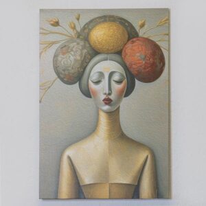 ΠΙΝΑΚΑΣ ΚΑΜΒΑΣ ΓΚΕΙΣΑ ΧΡΥΣΟΣ - ΜΠΕΖ - ΓΚΡΙ 40x60cm