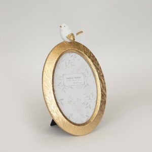 ΚΟΡΝΙΖΑ (13x18) ΞΥΛΙΝΗ ΛΕΥΚΗ - ΧΡΥΣΗ 17.2x22.2x1.5cm