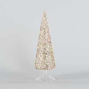 ΓΥΑΛΙΝΟ ΔΕΝΤΡΑΚΙ, ΣΑΜΠΑΝΙ ΜΕ GLITTER, 9x29cm