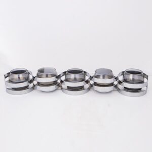 ΚΗΡΟΠΗΓΙΟ ΡΕΣΩ ME ΓΚΡΙ ΓΥΑΛΙ ΜΕΤΑΛΛΙΚΟ ΧΡΩΜΙΟ 5 ΘΕΣΕΙΣ 55x10x8cm