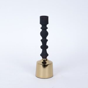 ΚΗΡΟΠΗΓΙΟ ΜΕΤΑΛΛΙΚΟ ΜΑΥΡΟ - ΧΡΥΣΟ 6x6x20.5cm