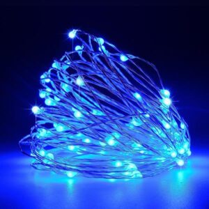ΣΕΙΡΑ, 100 ΜΙΝΙ LED, ΜΕΤΑΣΧΗΜΑΤΙΣΤΗ, ΣΤΑΘΕΡΟ, ΑΣΗΜΙ ΧΑΛΚΙΝΟ ΚΑΛΩΔΙΟ, ΜΠΛΕ LED ANA 10cm, ΠΡΟΕΚΤΑΣΗ ΠΑΡΟΧΗΣ 5m, ΙΡ44