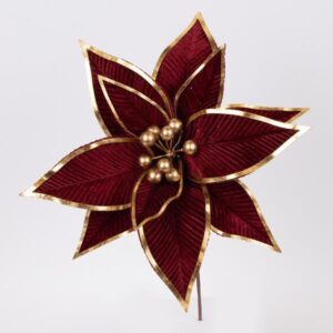 ΒΕΛΟΥΔΙΝΟ ΛΟΥΛΟΥΔΙ, ΜΠΟΡΝΤΟ, ΜΕ ΧΡΥΣΕΣ ΛΕΠΤΟΜΕΡΕΙΕΣ ΣΤΑ ΠΕΤΑΛΑ, 33x24cm