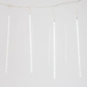 SNOWDROP, 240 LED, 5V ΜΕΤΑΣΧΗΜΑΤΙΣΤΗ, 4 ΕΠΕΚΤΑΣΕΙΣ ΕΩΣ 3 ΣΕΤ, ΔΙΑΦΑΝΟ PVC ΚΑΛΩΔΙΟ, 5 ΣΩΛΗΝΕΣ H50cm ΑΝΑ 1m ΜΕ ΛΕΥΚΟ LED, ΠΡΟΕΚΤΑΣΗ ΠΑΡΟΧΗΣ 5m, IP44