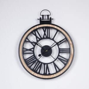 ΡΟΛΟΪ ΤΟΙΧΟΥ ΜΕΤΑΛΛΙΚΟ - ΞΥΛΙΝΟ NATURAL - ΜΑΥΡΟ 40x4.5x50cm