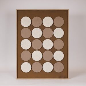 ΠΙΝΑΚΑΣ ΚΑΜΒΑΣ 3D ΚΥΚΛΟΙ ΚΑΦΕ - ΜΠΕΖ 60x2.9x80cm