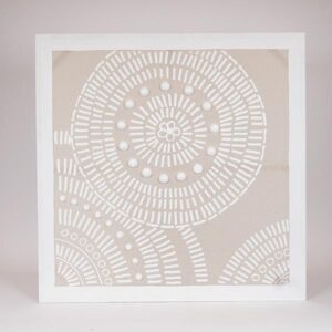 ΠΙΝΑΚΑΣ ΚΑΜΒΑΣ ΚΥΚΛΟΙ ΜΠΕΖ - ΛΕΥΚΟΣ 80x3x80cm