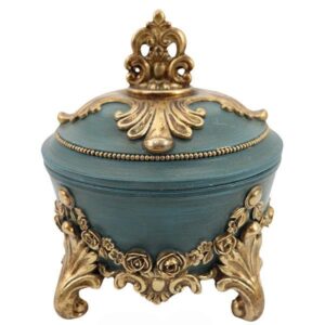 ΜΠΙΖΟΥΤΙΕΡΑ ΠΟΛΥΡΕΖΙΝ ΠΡΑΣΙΝΗ - ΧΡΥΣΗ 12x12x13cm