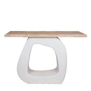 ΚΟΝΣΟΛΑ ΞΥΛΟ-MDF ΛΕΥΚΟ-ΦΥΣΙΚΟ 120x38x82cm