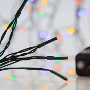 ΣΕΙΡΑ, 180 LED 3mm, 31V ΜΕΤΑΣΧΗΜΑΤΙΣΤΗ, 8 ΠΡΟΓΡΑΜΜΑΤΑ & ΜΝΗΜΗ, ΠΡΑΣΙΝΟ PVC ΚΑΛΩΔΙΟ, ΧΡΩΜΑΤΙΣΤΟ LED ΑΝΑ 5cm, ΠΡΟΕΚΤΑΣΗ ΠΑΡΟΧΗΣ 3m, ΙΡ44