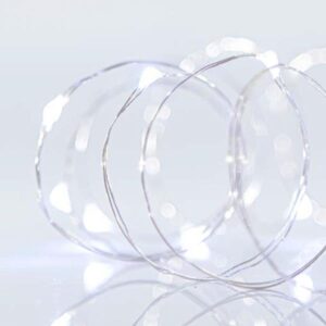 ΣΕΙΡΑ, 100 MINI LED, ΜΕΤΑΣΧΗΜΑΤΙΣΤΗ, ΣΤΑΘΕΡΟ, ΑΣΗΜΙ ΧΑΛΚΙΝΟ ΚΑΛΩΔΙΟ, ΛΕΥΚΟ LED ANA 10cm, ΠΡΟΕΚΤΑΣΗ ΠΑΡΟΧΗΣ 5m, ΙΡ44