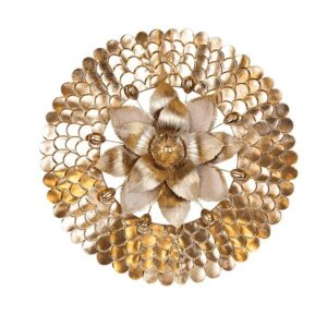 ΔΙΑΚΟΣΜΗΤΙΚΟ ΤΟΙΧΟΥ ΛΟΥΛΟΥΔΙ ΜΕΤΑΛΛΙΚΟ ΧΡΥΣΟ 76.5x8x77.5cm