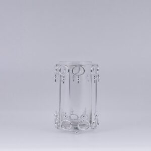 ΚΗΡΟΠΗΓΙΟ ΓΥΑΛΙΝΟ ΜΕ ΜΕΤΑΛΛΙΚΑ ΤΕΛΕΙΩΜΑΤΑ ΑΣΗΜΙ 12x17cm